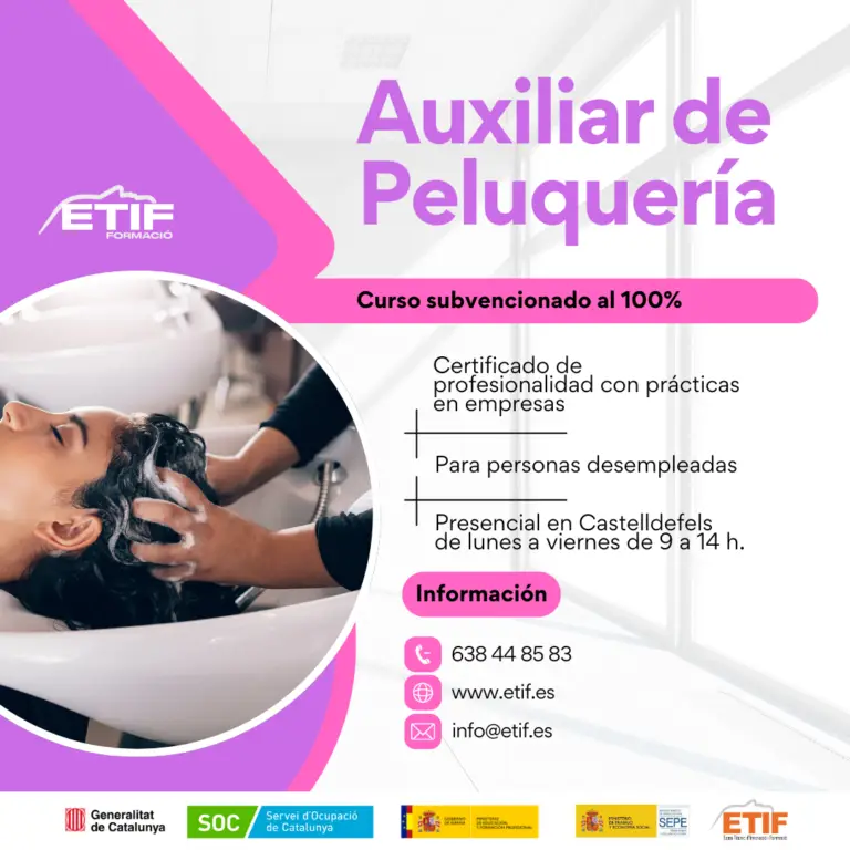 Servicios auxiliares de peluquería