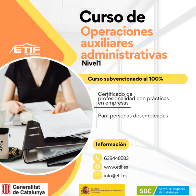 Operaciones auxiliares de servicios administrativos generales